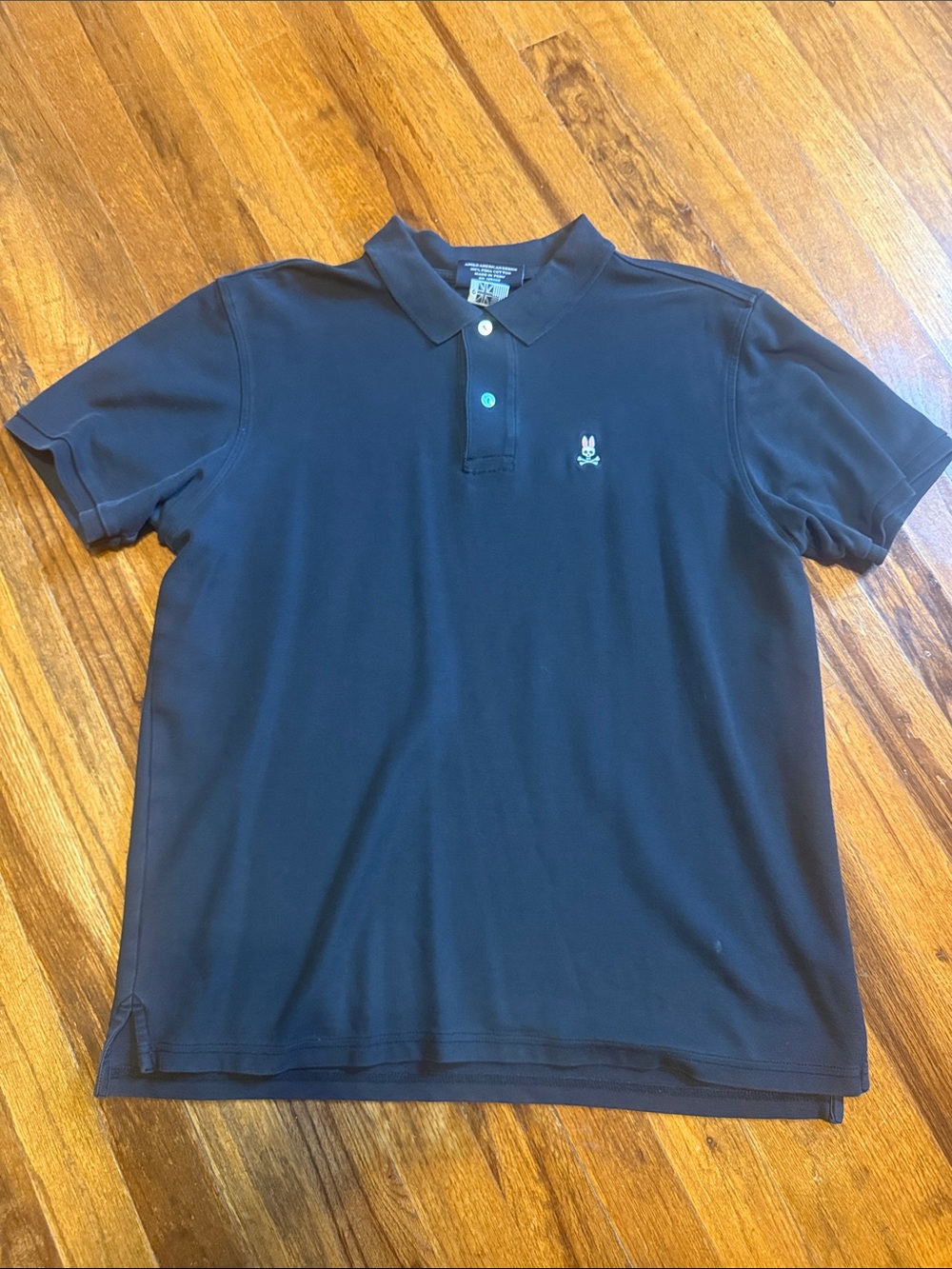 Psycho Bunny Men's Black Polo